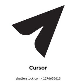 Cursor icon vector isolated on white background, logo concept of Cursor sign on transparent background, filled black symbol
