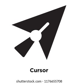 Cursor icon vector isolated on white background, logo concept of Cursor sign on transparent background, filled black symbol