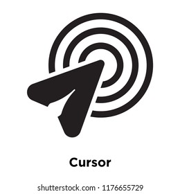 Cursor icon vector isolated on white background, logo concept of Cursor sign on transparent background, filled black symbol