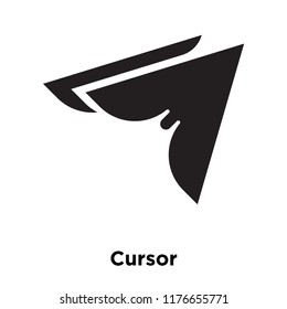 Cursor icon vector isolated on white background, logo concept of Cursor sign on transparent background, filled black symbol