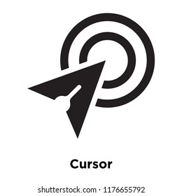 Cursor icon vector isolated on white background, logo concept of Cursor sign on transparent background, filled black symbol