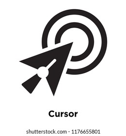 Cursor icon vector isolated on white background, logo concept of Cursor sign on transparent background, filled black symbol