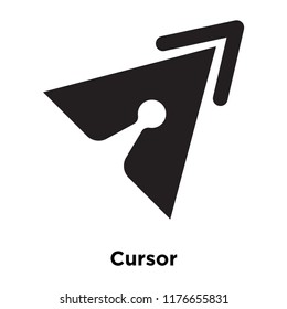 Cursor icon vector isolated on white background, logo concept of Cursor sign on transparent background, filled black symbol