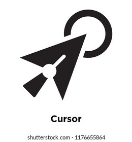 Cursor icon vector isolated on white background, logo concept of Cursor sign on transparent background, filled black symbol