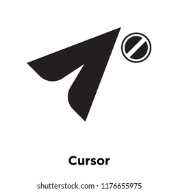 Cursor icon vector isolated on white background, logo concept of Cursor sign on transparent background, filled black symbol