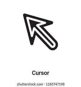 Cursor icon vector isolated on white background, logo concept of Cursor sign on transparent background, filled black symbol