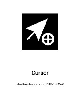 Cursor icon vector isolated on white background, logo concept of Cursor sign on transparent background, filled black symbol