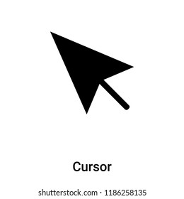 Cursor icon vector isolated on white background, logo concept of Cursor sign on transparent background, filled black symbol