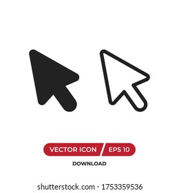 Cursor icon vector. Mouse pointer sign
