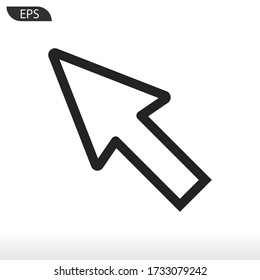 Cursor icon vector , Mouse sign White backround