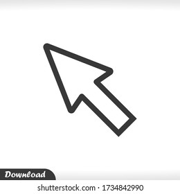 Cursor icon vector , Mouse sign White backround