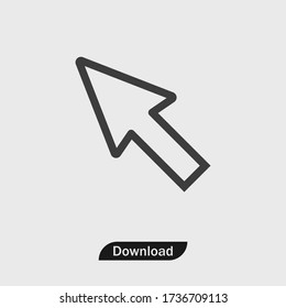 Cursor icon vector , Mouse sign White backround