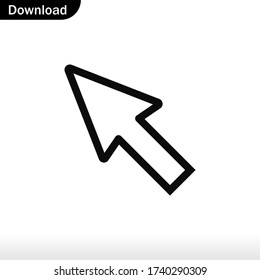 Cursor icon vector , Mouse sign White backround