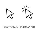 cursor icon vector. pointer arrow icon.