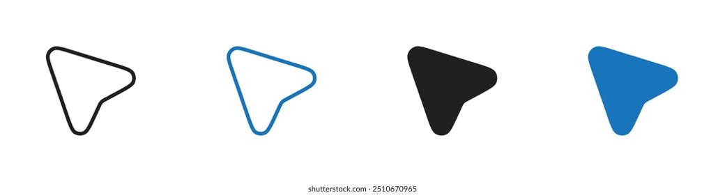 Cursor icon Vector set outline