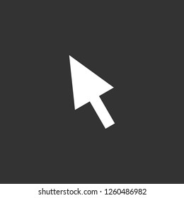 cursor icon vector. cursor sign on black background. cursor icon for web and app