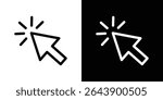 Cursor icon vector simple element illustration editable