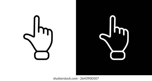 Cursor icon vector simple element illustration editable