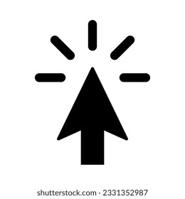 Cursor icon. Vector symbol in trendy flat style on white background. Click the arrow.