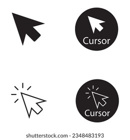 cursor icon vector template illustration logo design