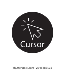 cursor icon vector template illustration logo design