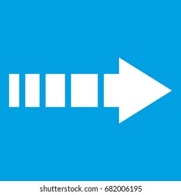 Cursor icon white isolated on blue background vector illustration