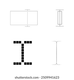 icono de cursor, marca de escritura, texto, diseño de ilustración