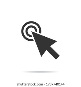 Cursor icon.Mouse cursor vector.Pointer symbol.Clicking cursor icon