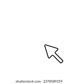 Icono de cursor.Símbolo de página para el logotipo del icono del cursor de línea de diseño del sitio web, aplicación, interfaz de usuario. icono del cursor de línea Ilustración del vector, EPS10. Aislado sobre un fondo en blanco.