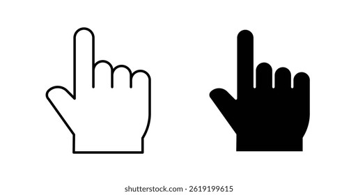 Iconos del cursor para los diseños App de la interfaz de usuario en el fondo blanco