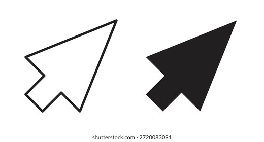 Iconos del cursor de color negro en varios estilos