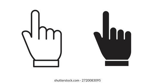 Iconos del cursor de color negro en varios estilos