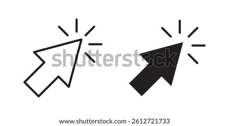 Cursor icons in black fill and line style