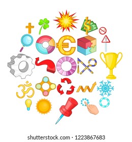 Cursor icons set. Cartoon set of 25 cursor vector icons for web isolated on white background