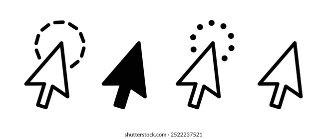 Cursor icons set design. Cursor icon