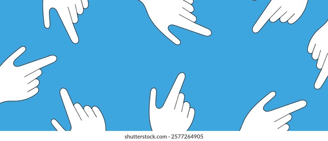 Cursor icons set. Cursor set in hand, arrow and mouse forms, mouse click cursor set, arrow and hand pointer. Vector illustration.