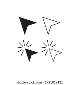 Iconos del cursor establecidos. aislado en fondo blanco