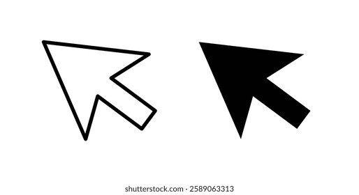 Cursor icons thin line illustrations designs