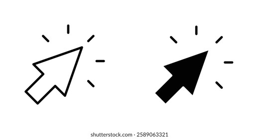 Cursor icons thin line illustrations designs