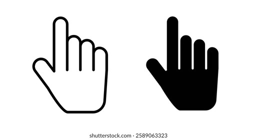 Cursor icons thin line illustrations designs