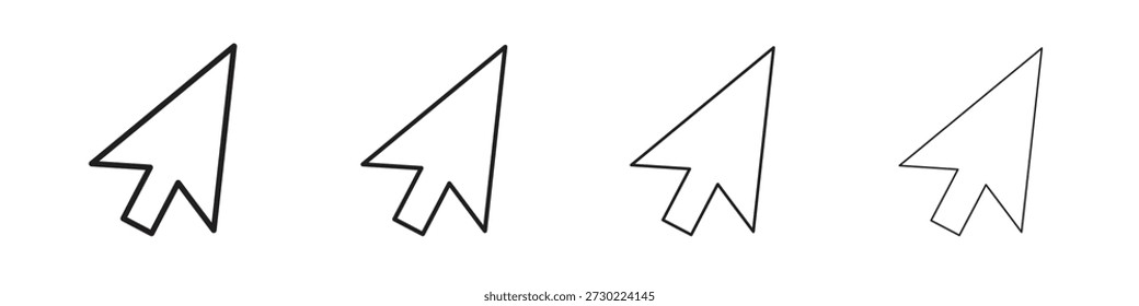 Iconos de cursor Vector Logo Plantilla Ilustración Diseños. Vector EPS 10.