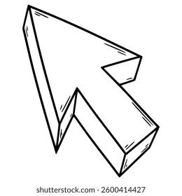 cursor illustration hand drawn outline vector