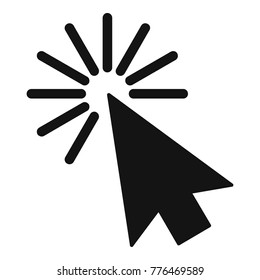 Cursor interface element icon. Simple illustration of cursor interface element vector icon for web