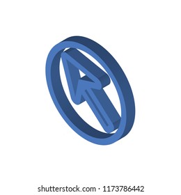 Cursor isometric left top view 3D icon