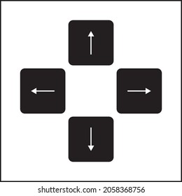 Cursor key arrangements, The four cursor keys (up, down, left, and right)in the cursor key zone,Arrow keys or cursor movement keys are buttons on a computer keyboard that are either programmed , eps10