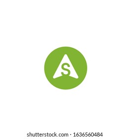 cursor with letter S logo design modern template