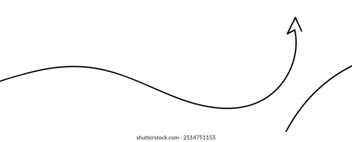 cursor line art style, arrow, vector with transparent background.