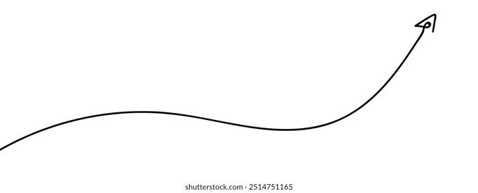 Cursor estilo de arte de línea, flecha, Vector con fondo transparente.