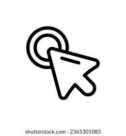 Cursor line Icon design. Vector symbols in trendy and modern line style on white background suitable for the needs of websites, programmers, developers and designers. Click the arrow.