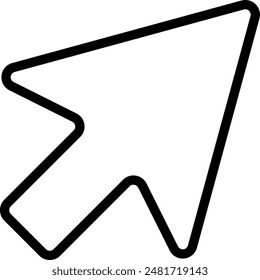 cursor line icon illustration vector